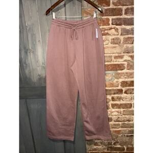 Old Navy Antique Rose Sz S High-Waisted SoComfy Wide-Leg Sweatpants NWT